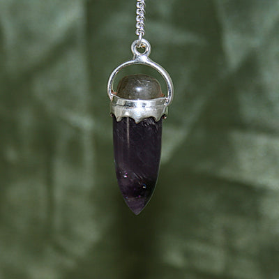 Amethyst and Labradorite Pendulum
