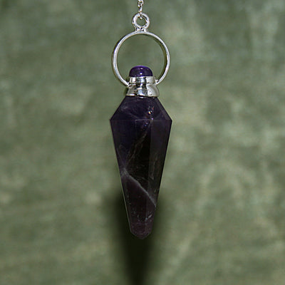 Amethyst with Amethyst Pendulum