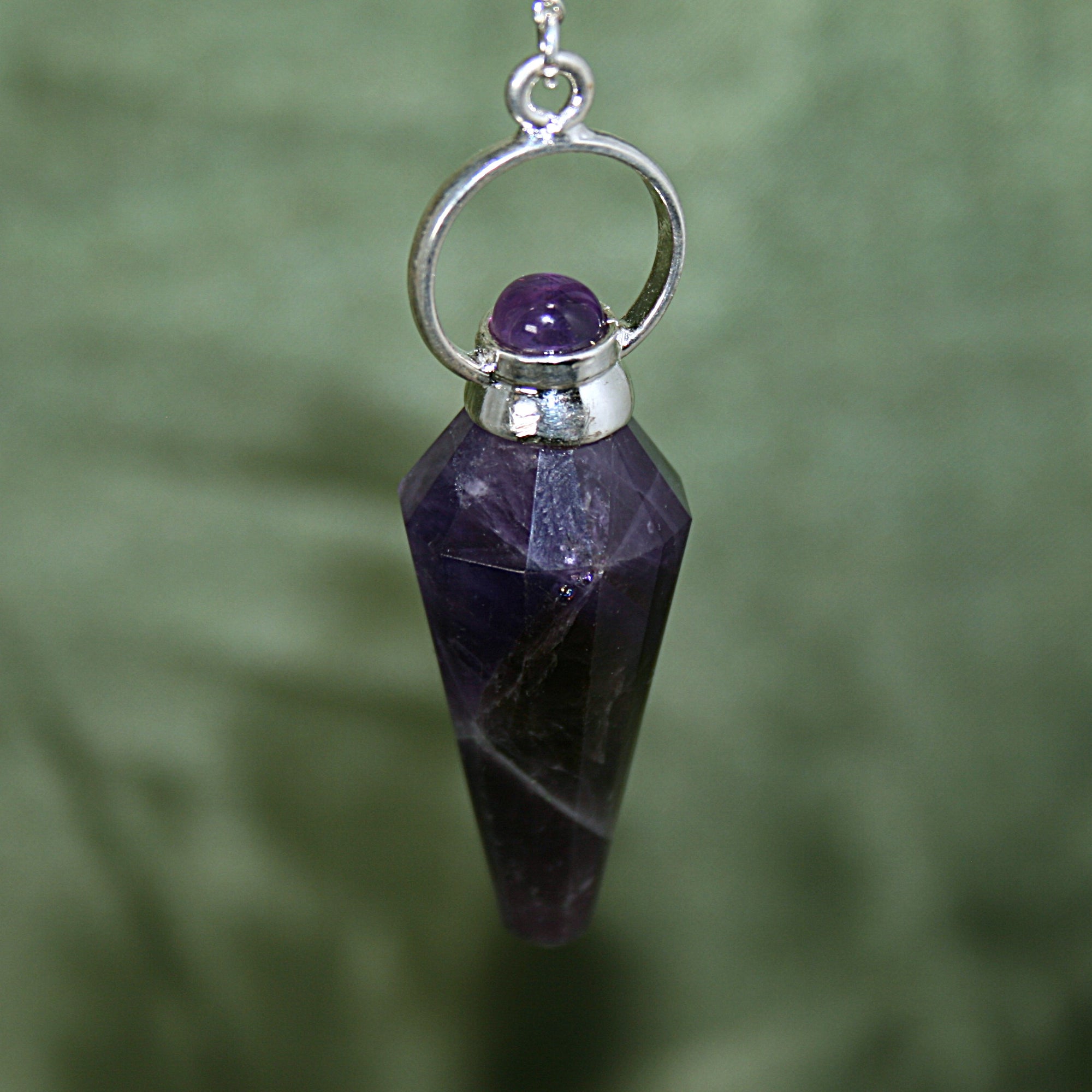 Amethyst with Amethyst Pendulum