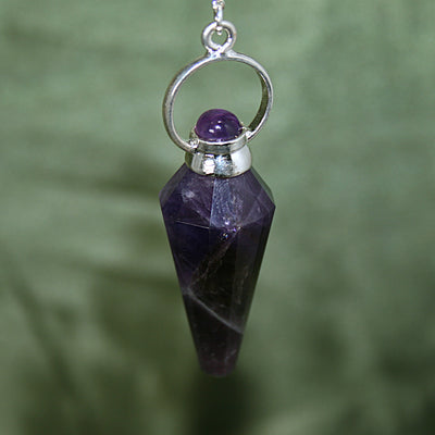 Amethyst with Amethyst Pendulum