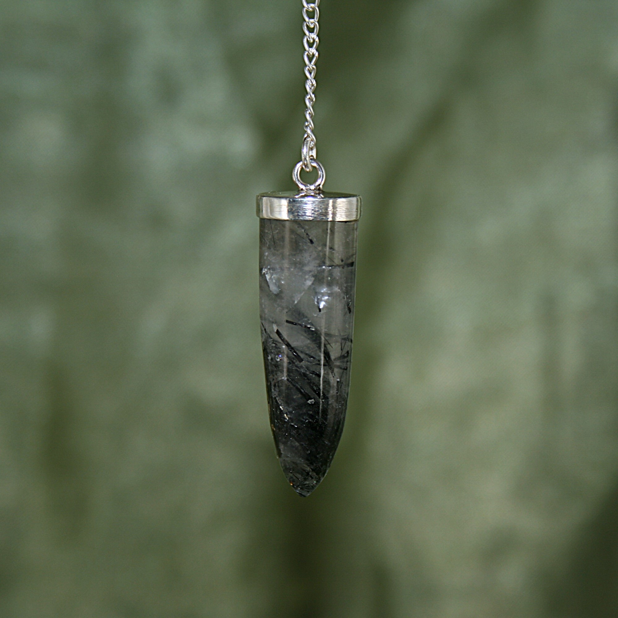 Tourmalinated Quartz Pendulum