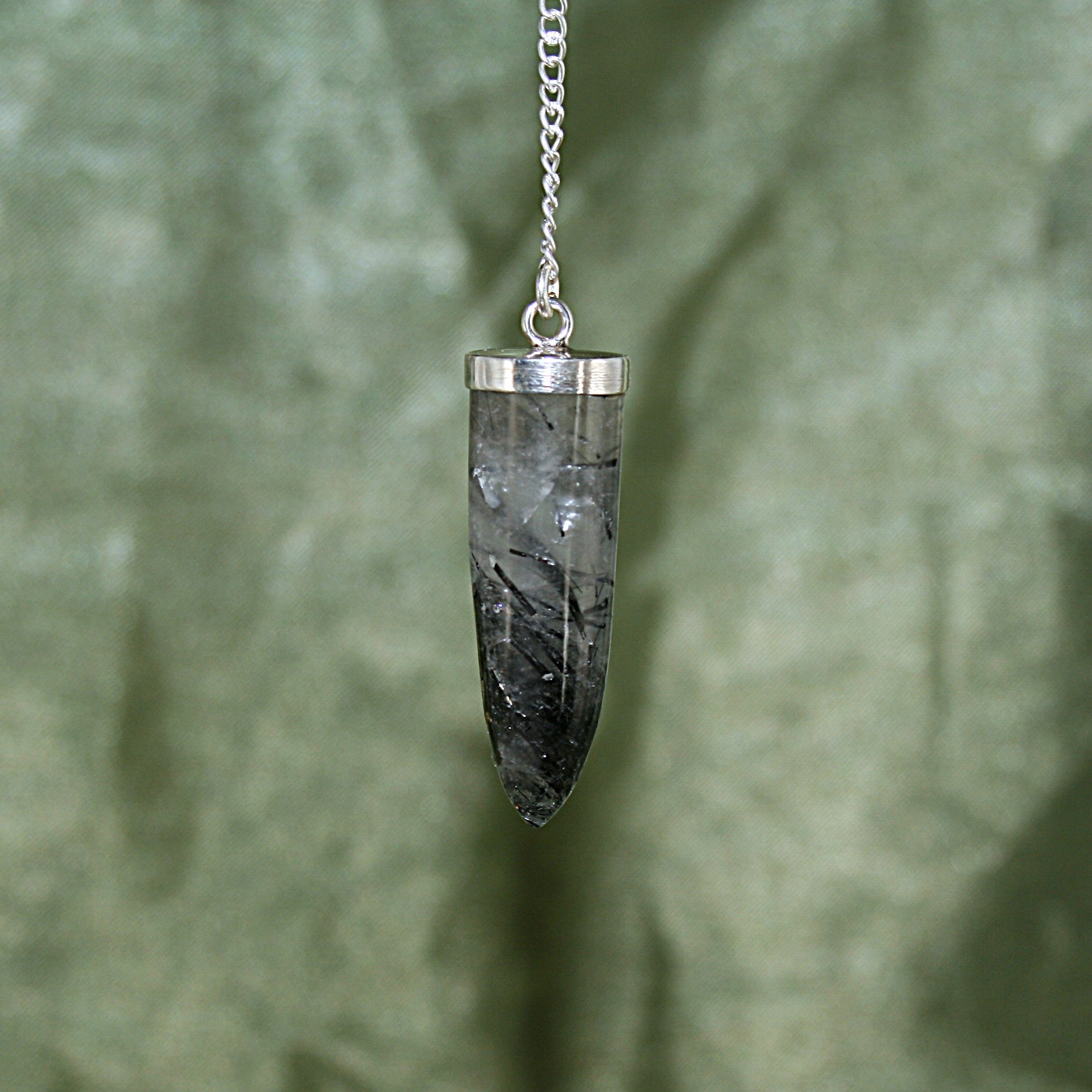 Tourmalinated Quartz Pendulum