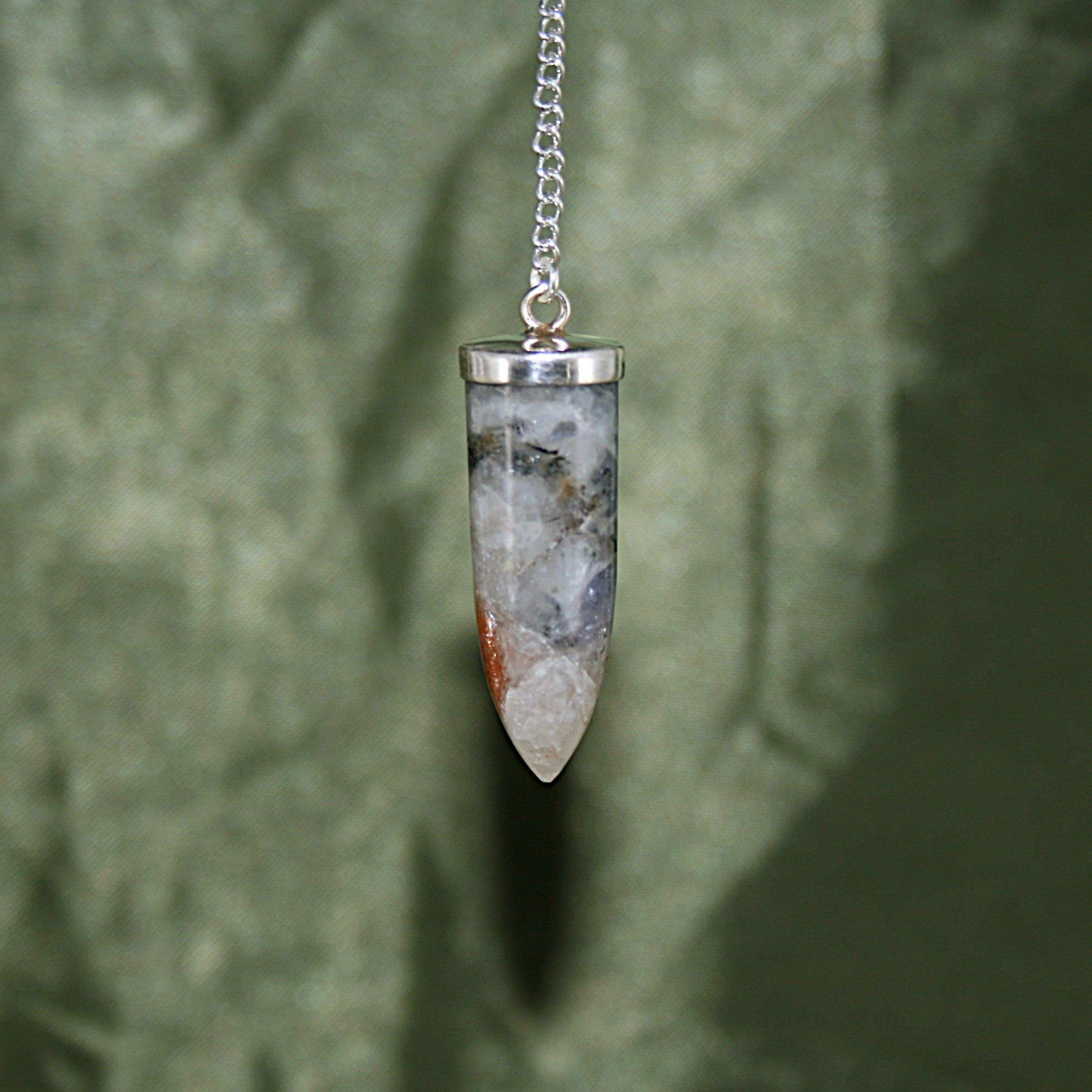 Iolite and Sunstone Pendulum