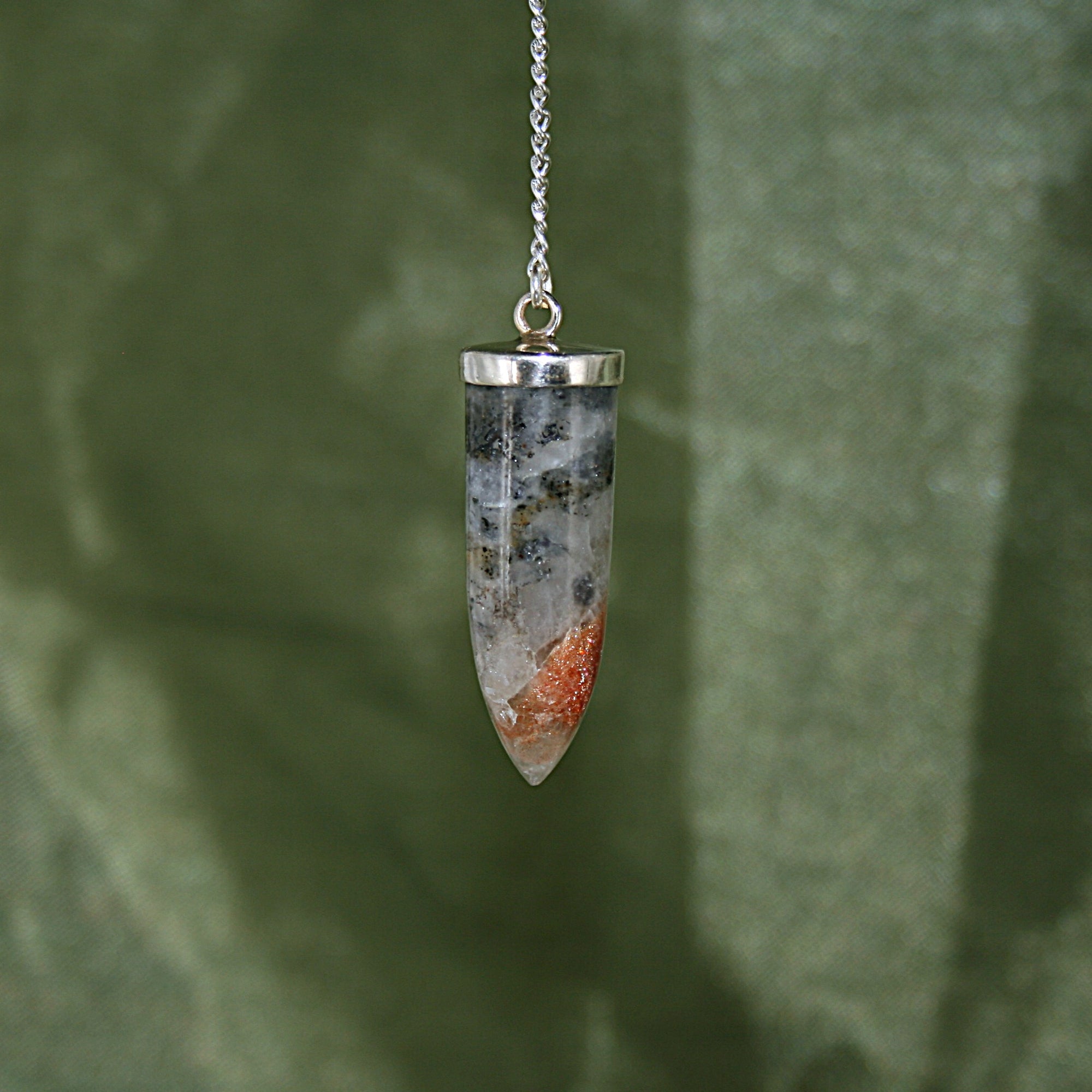 Iolite and Sunstone Pendulum