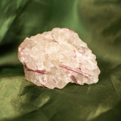 Raw Pink Tourmaline and Quartz Matrix (Multiple Available)