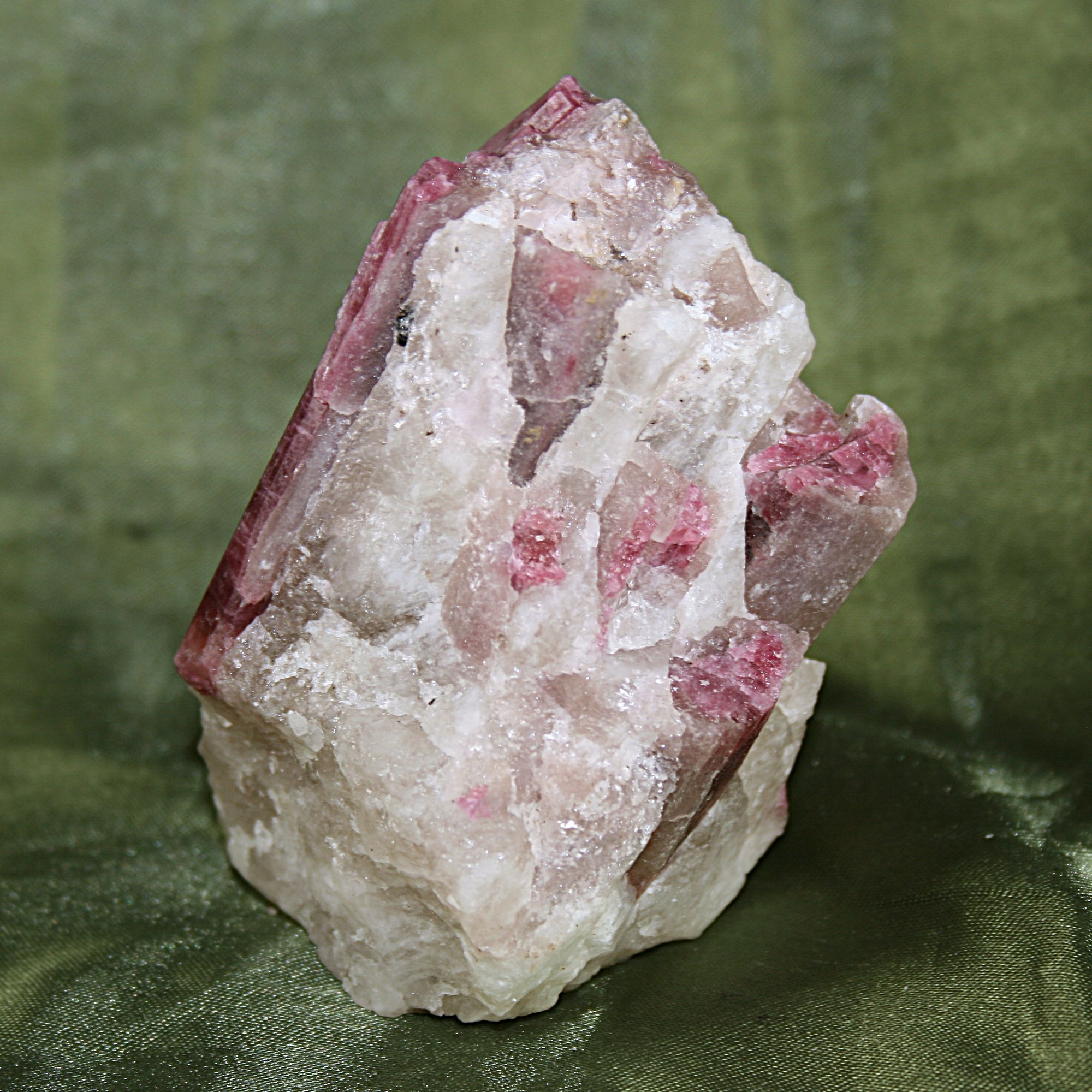 Pink Tourmaline and Quartz Matrix