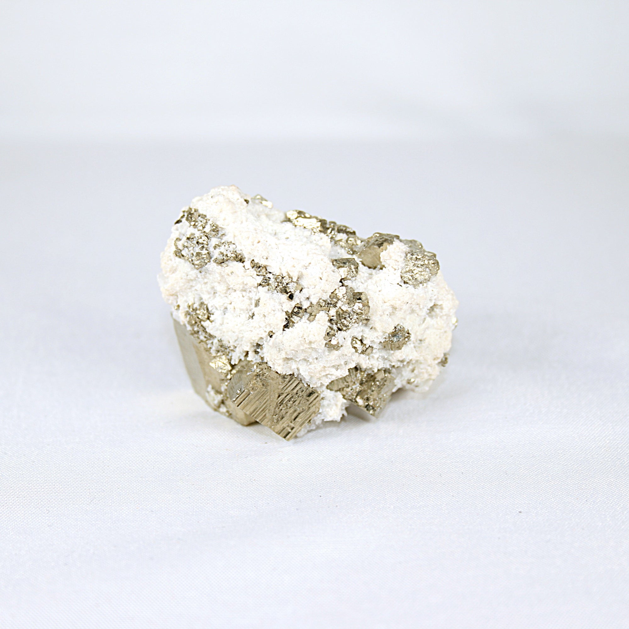 Mini Pyrite and Snow Quartz