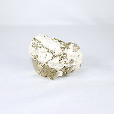 Mini Pyrite and Snow Quartz