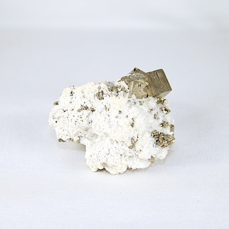 Mini Pyrite and Snow Quartz