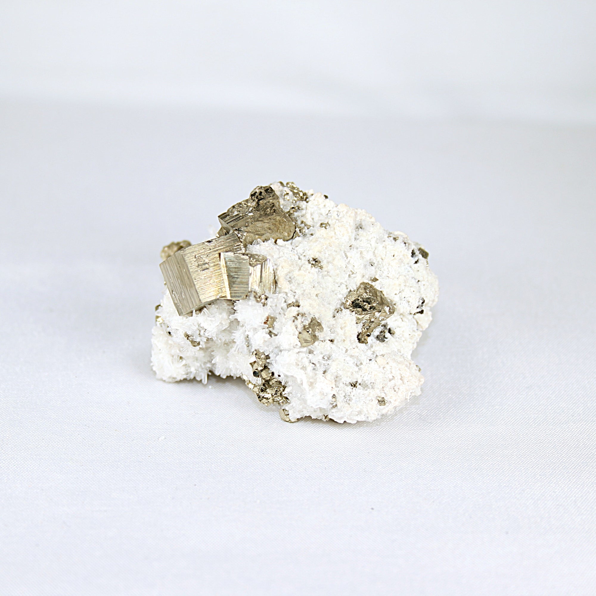 Mini Pyrite and Snow Quartz