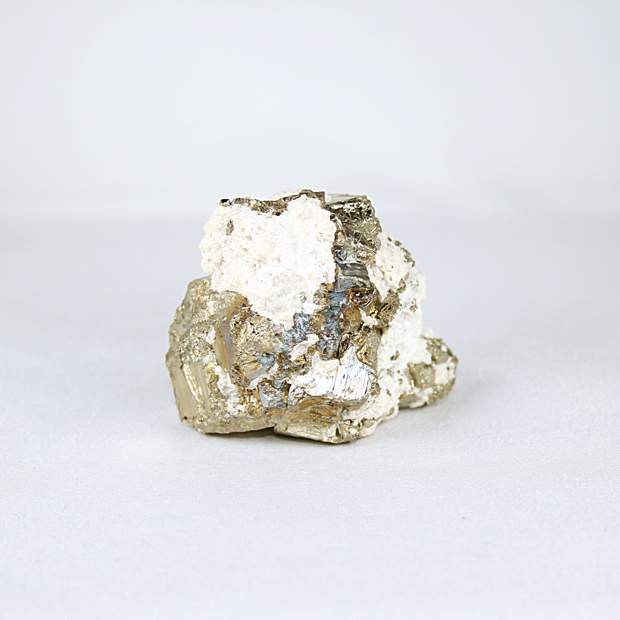 Mini Pyrite and Snow Quartz