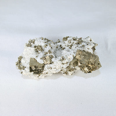 Mini Pyrite and Snow Quartz