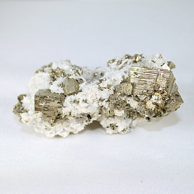 Mini Pyrite and Snow Quartz