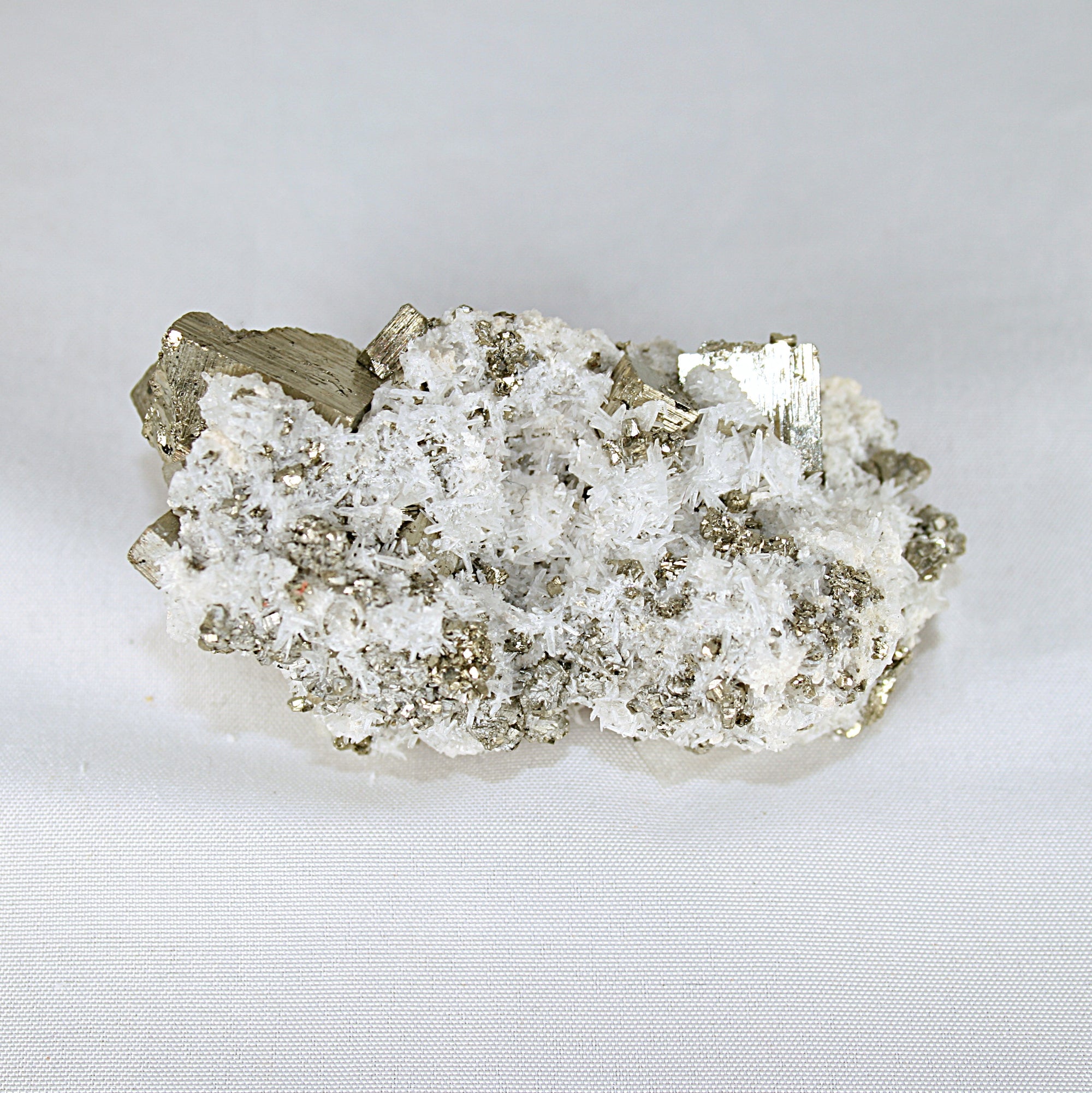 Mini Pyrite and Snow Quartz