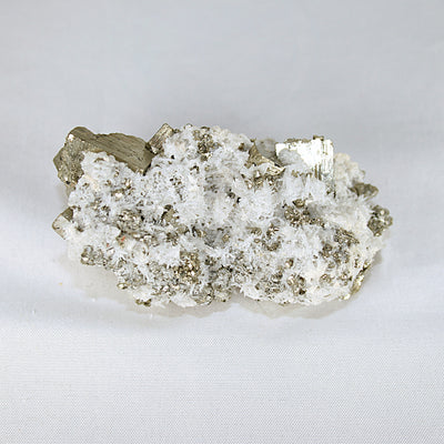 Mini Pyrite and Snow Quartz