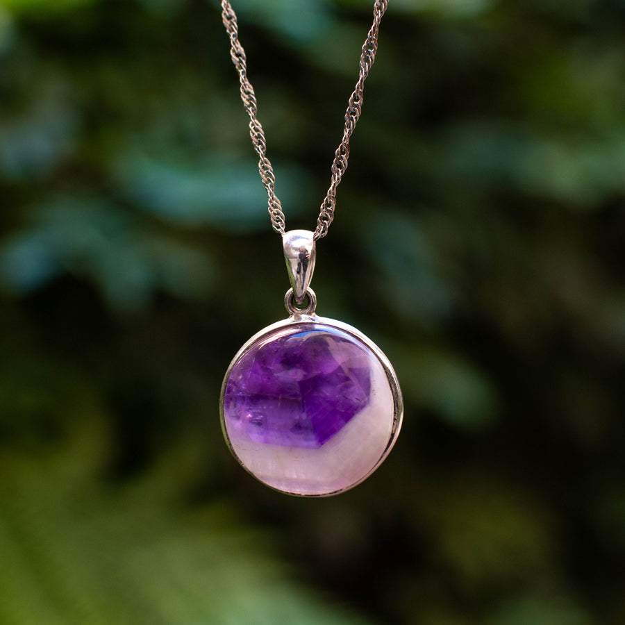 Chevron Amethyst Pendant