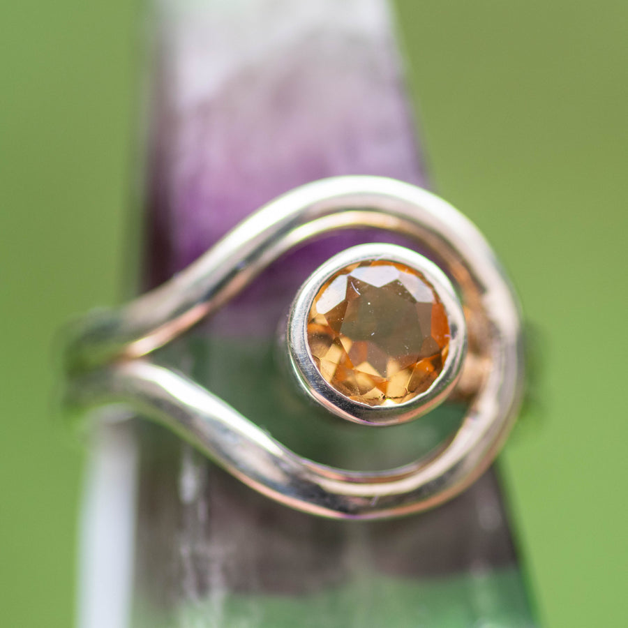 Floating Citrine Ring