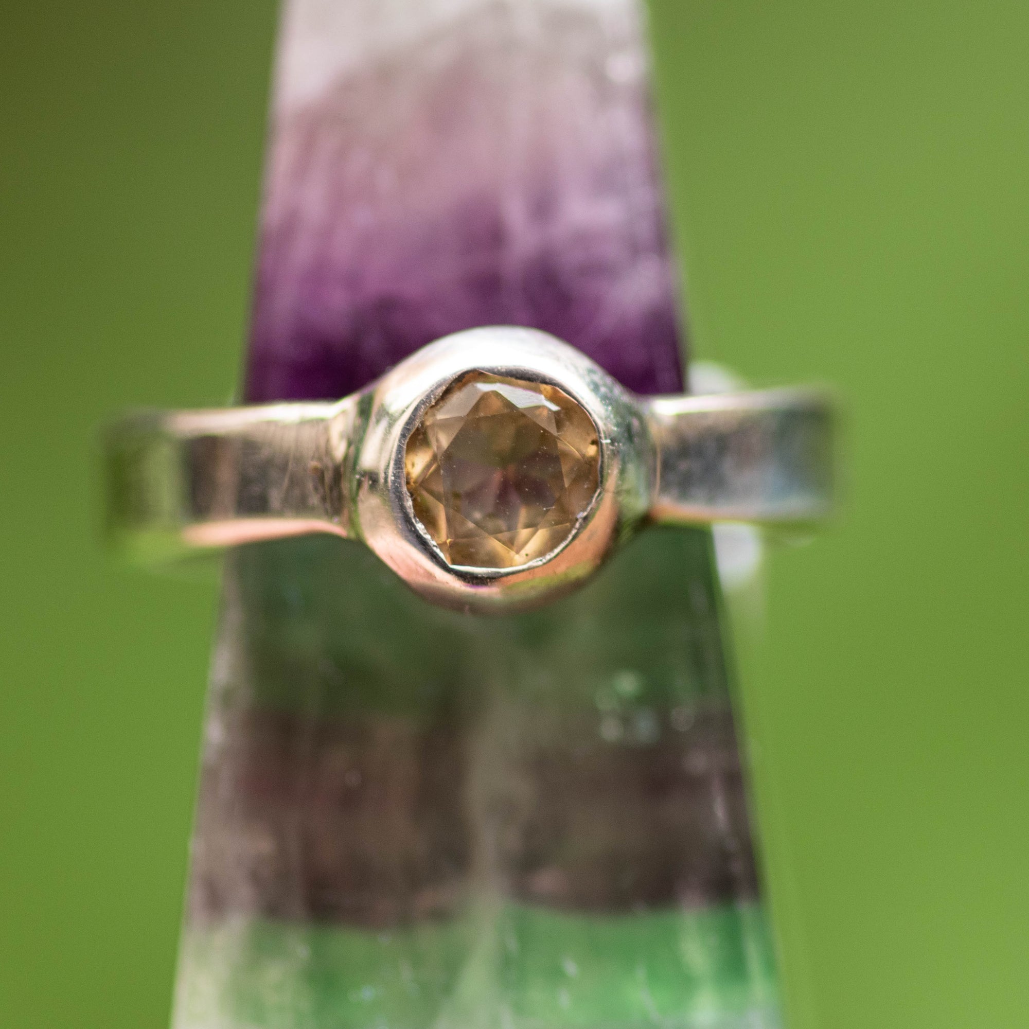 Mini Bezel Set Citrine Ring