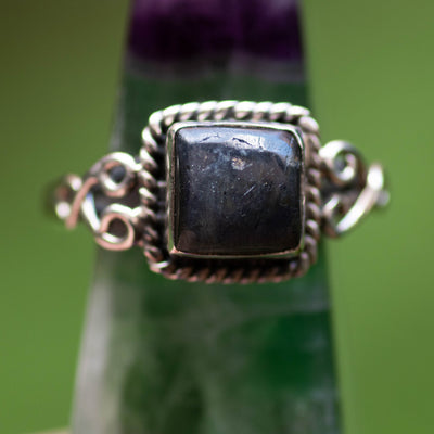 Labradorite Square Ring