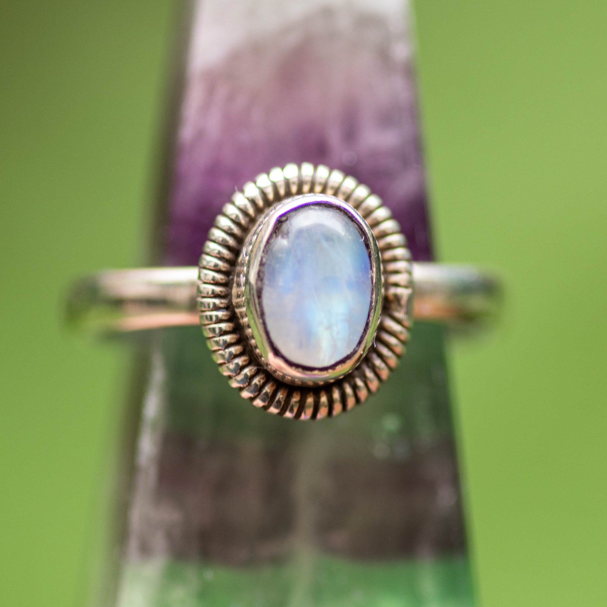 White Labradorite Ring