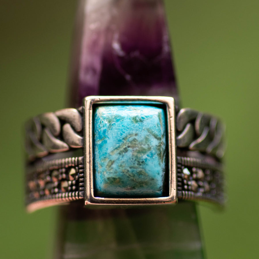 Turquoise Double Band Ring