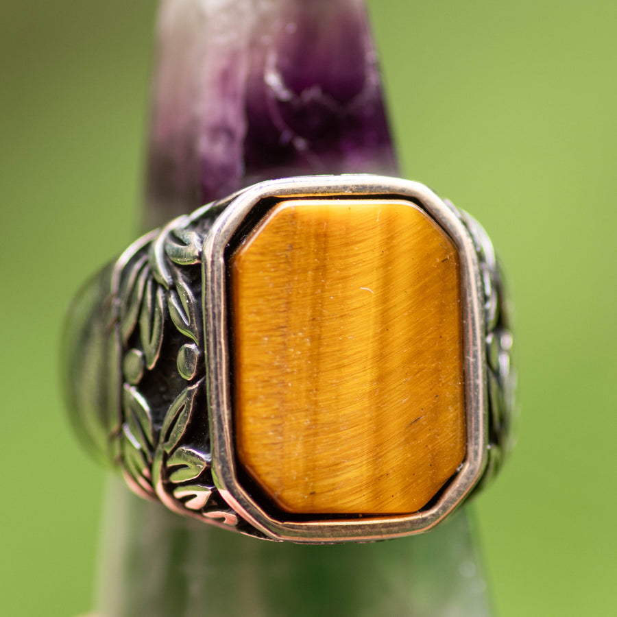 Tigers Eye Statement Ring