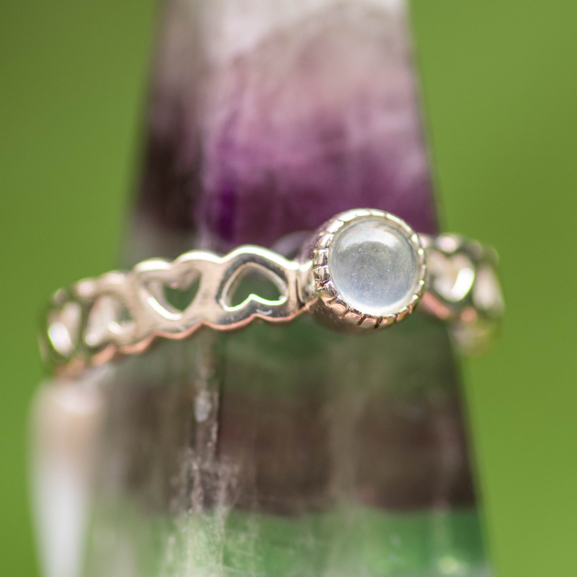 Aquamarine Heart Band