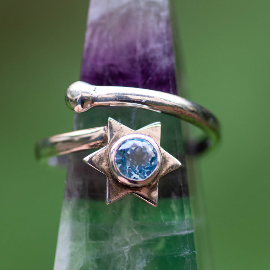 Blue Topaz Wrap Ring
