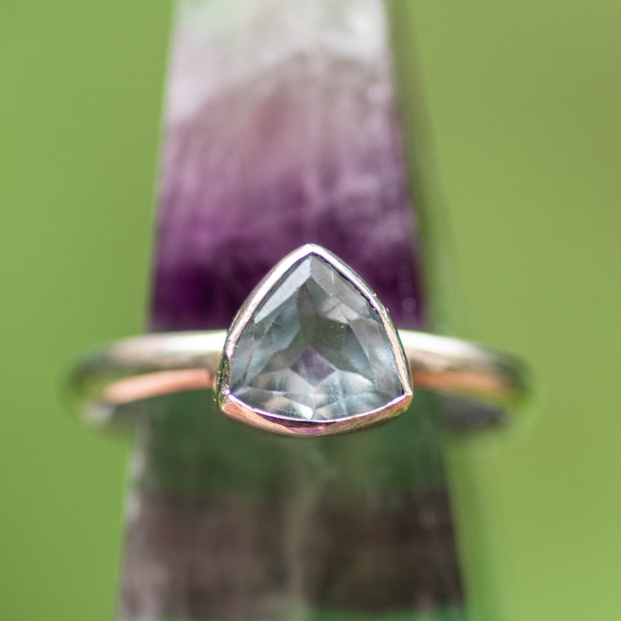 Trillion Blue Topaz Ring