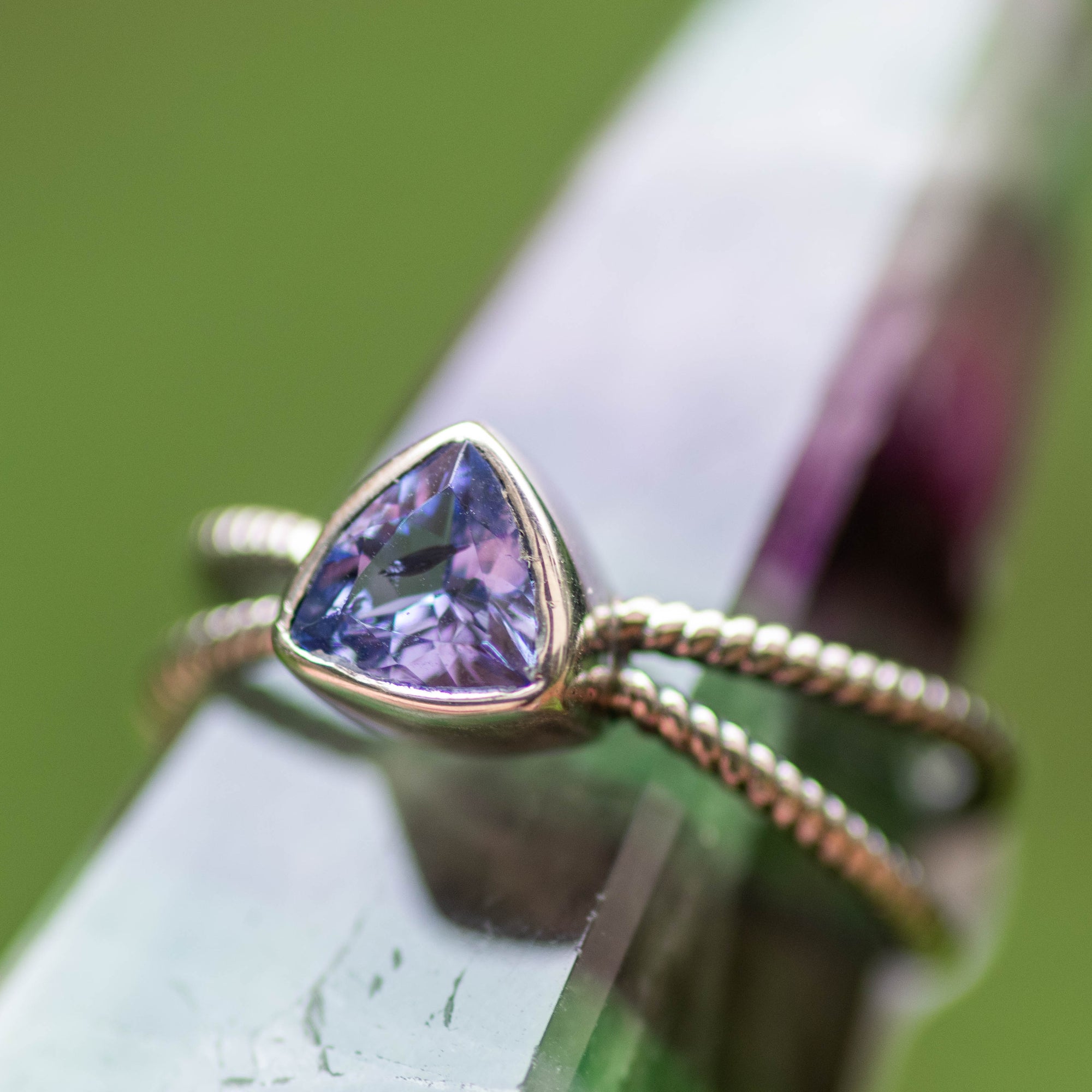 Trillion Tanzanite Ring