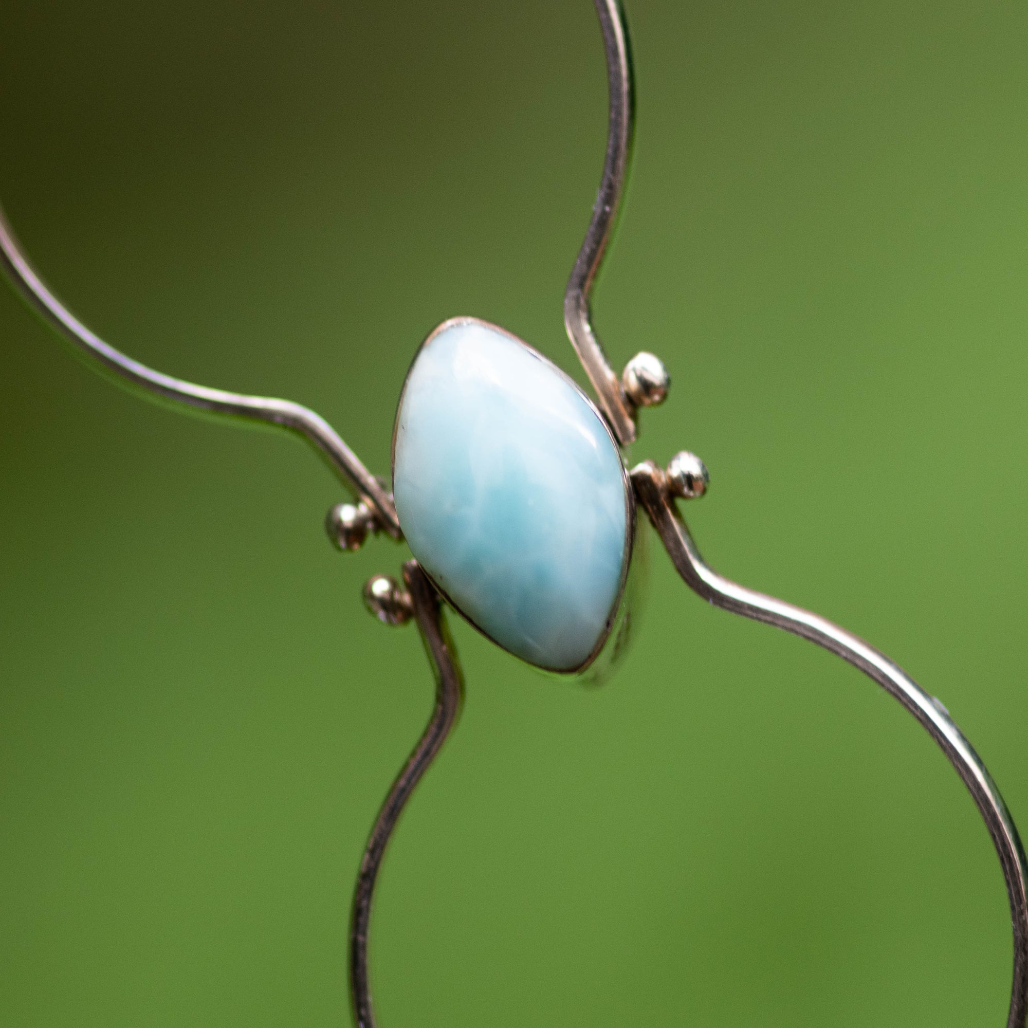 Larimar and Amber Reversible Ring