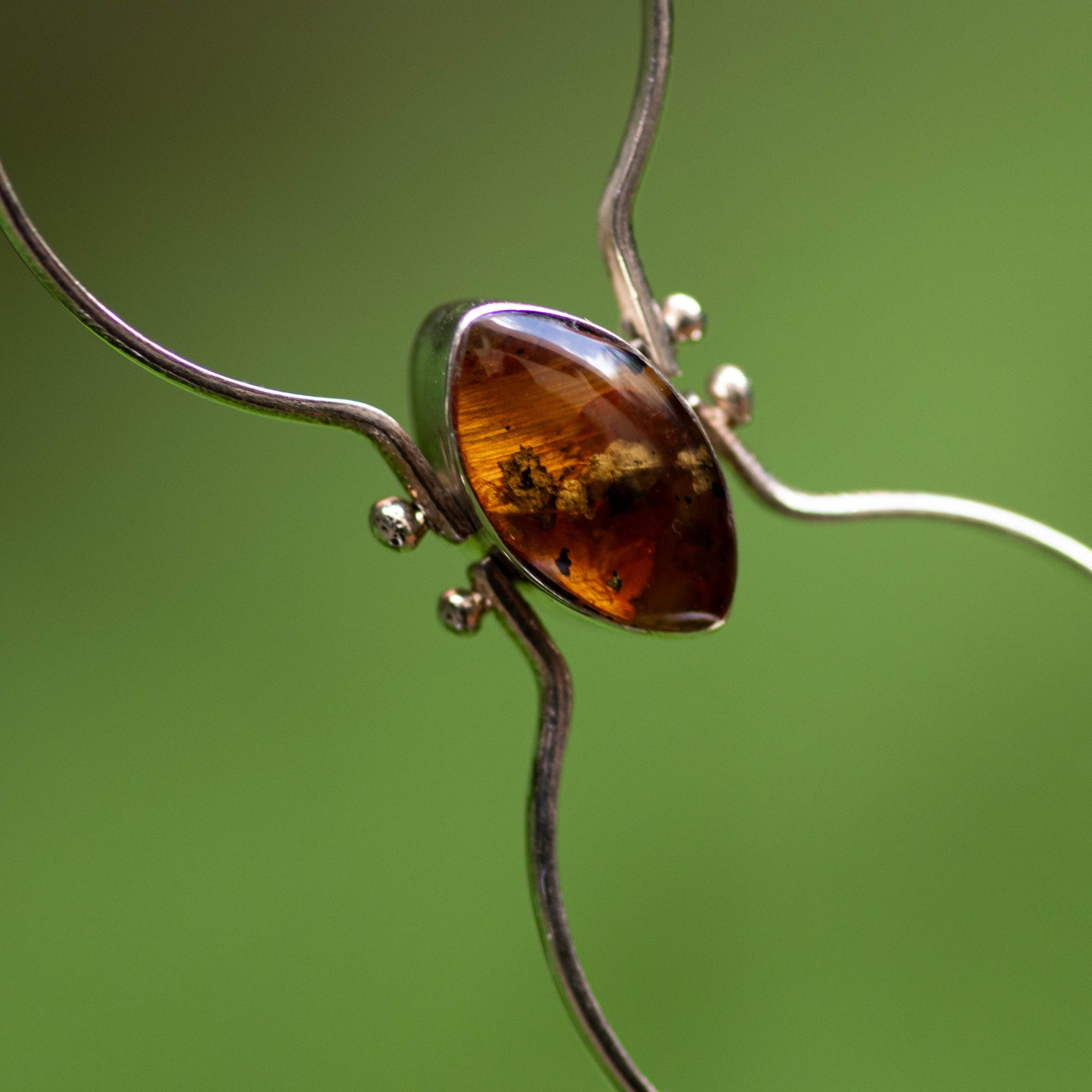 Larimar and Amber Reversible Ring