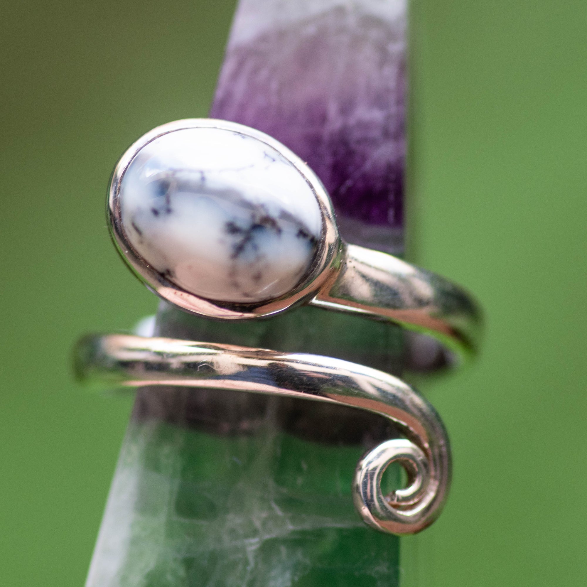 Dendritic Agate Ring