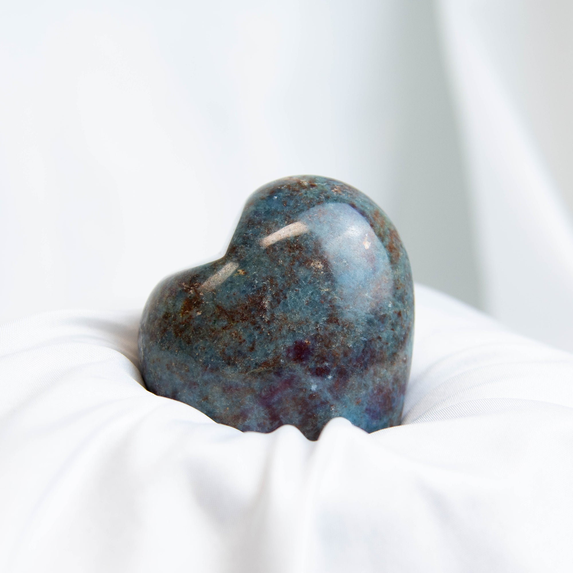 Ruby Kyanite Heart Carvings