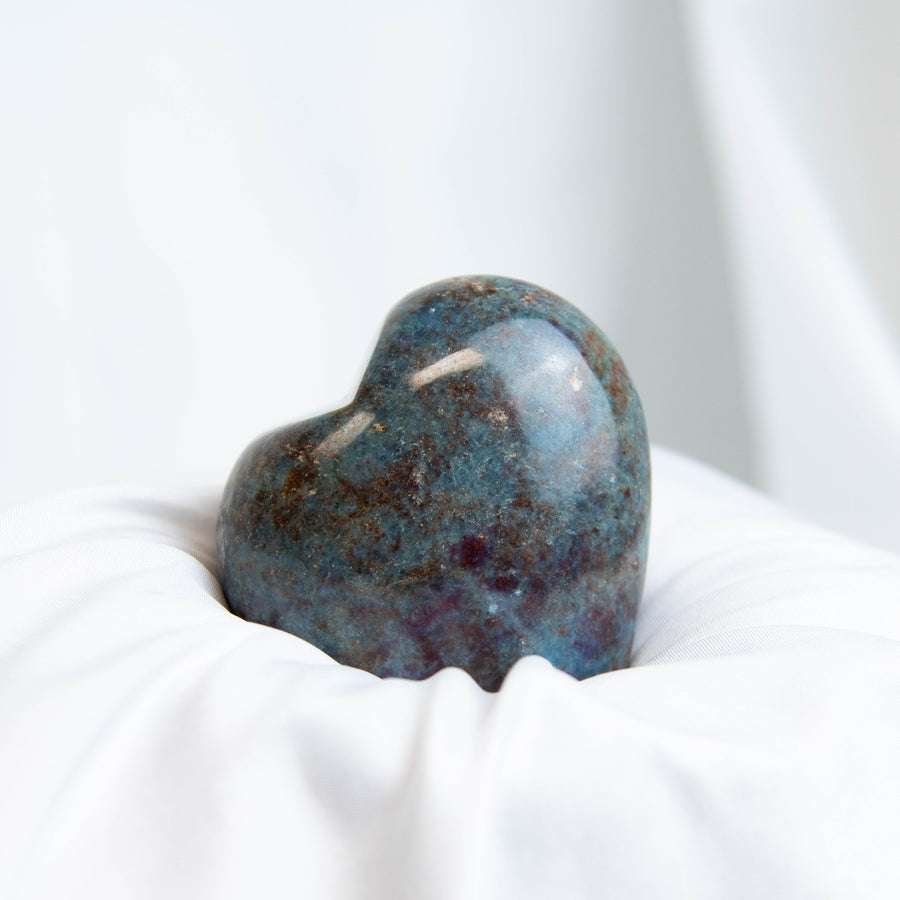 Ruby Kyanite Heart Carvings