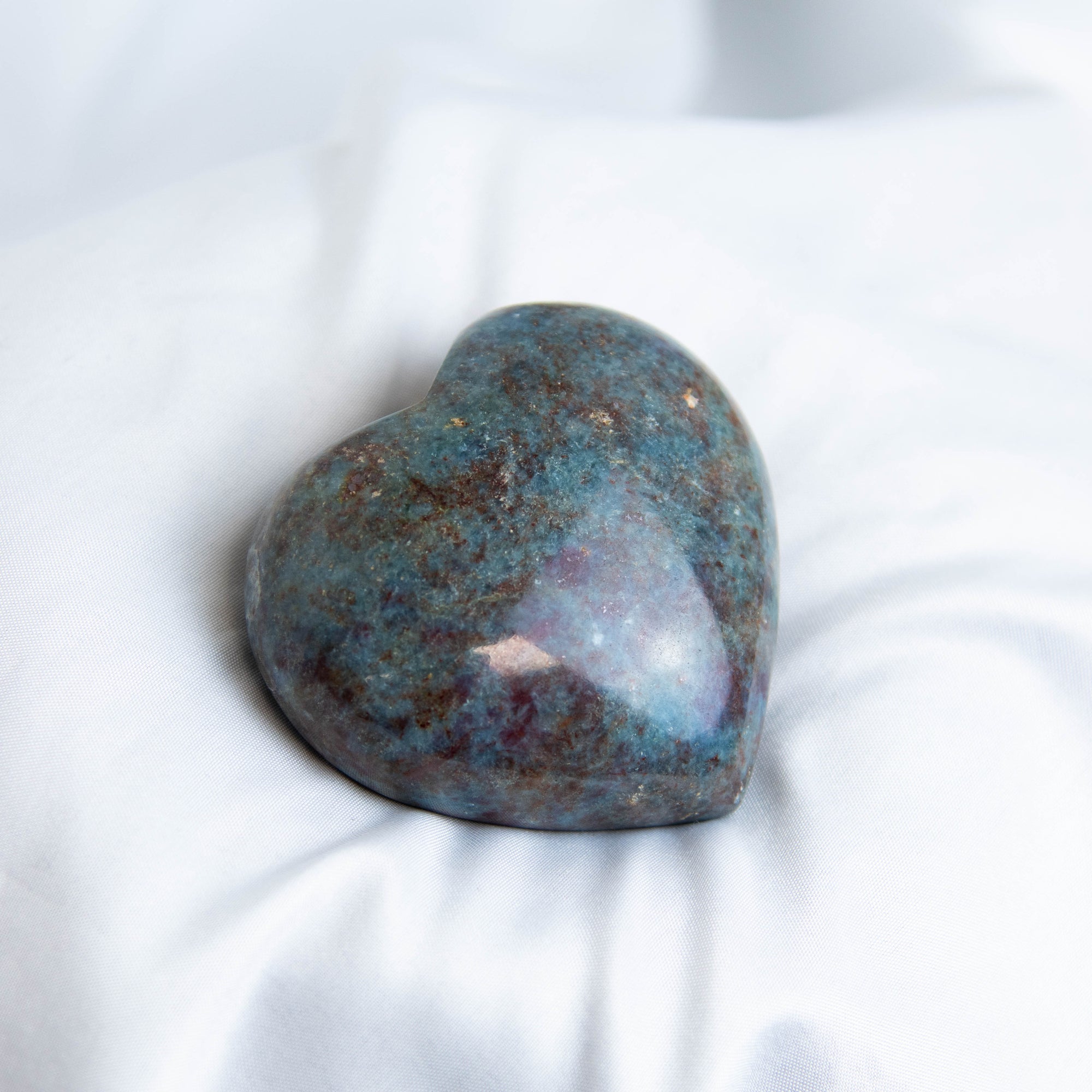 Ruby Kyanite Heart Carvings