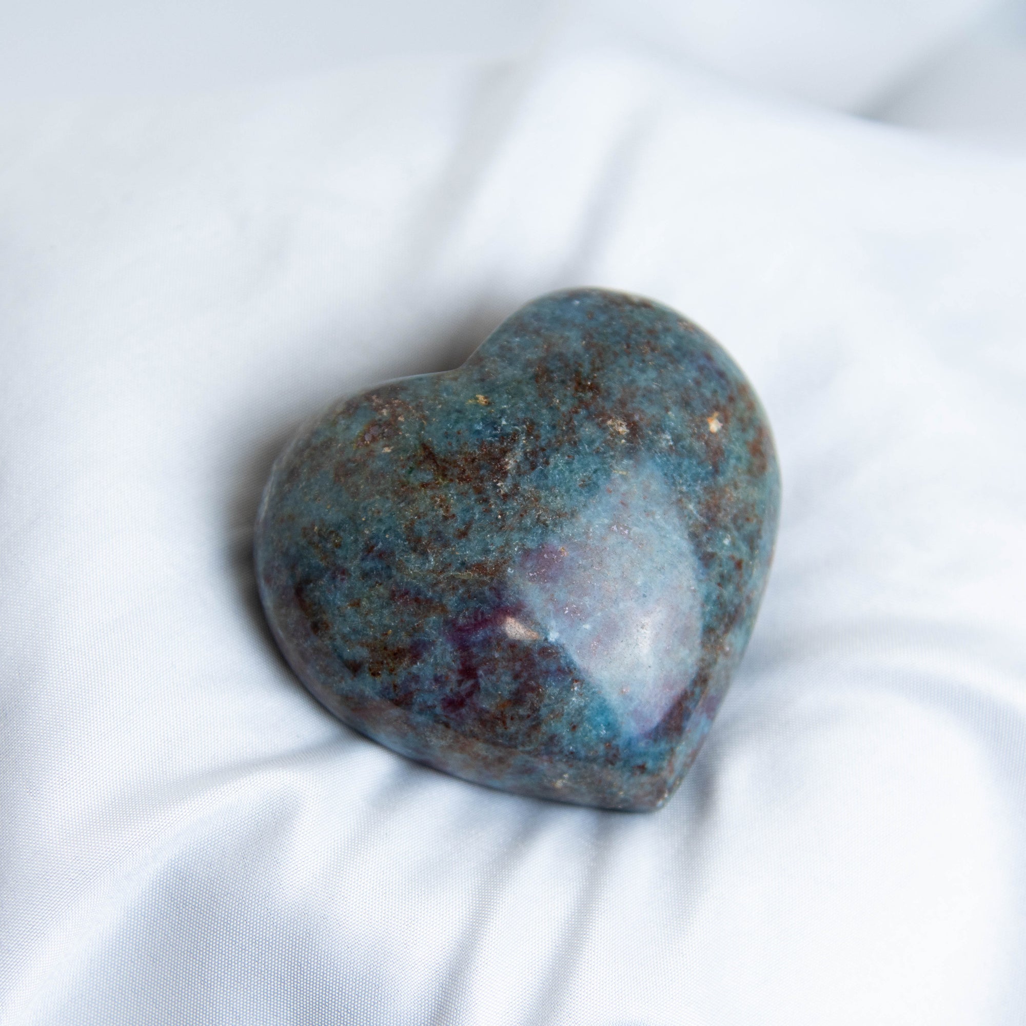 Ruby Kyanite Heart Carvings