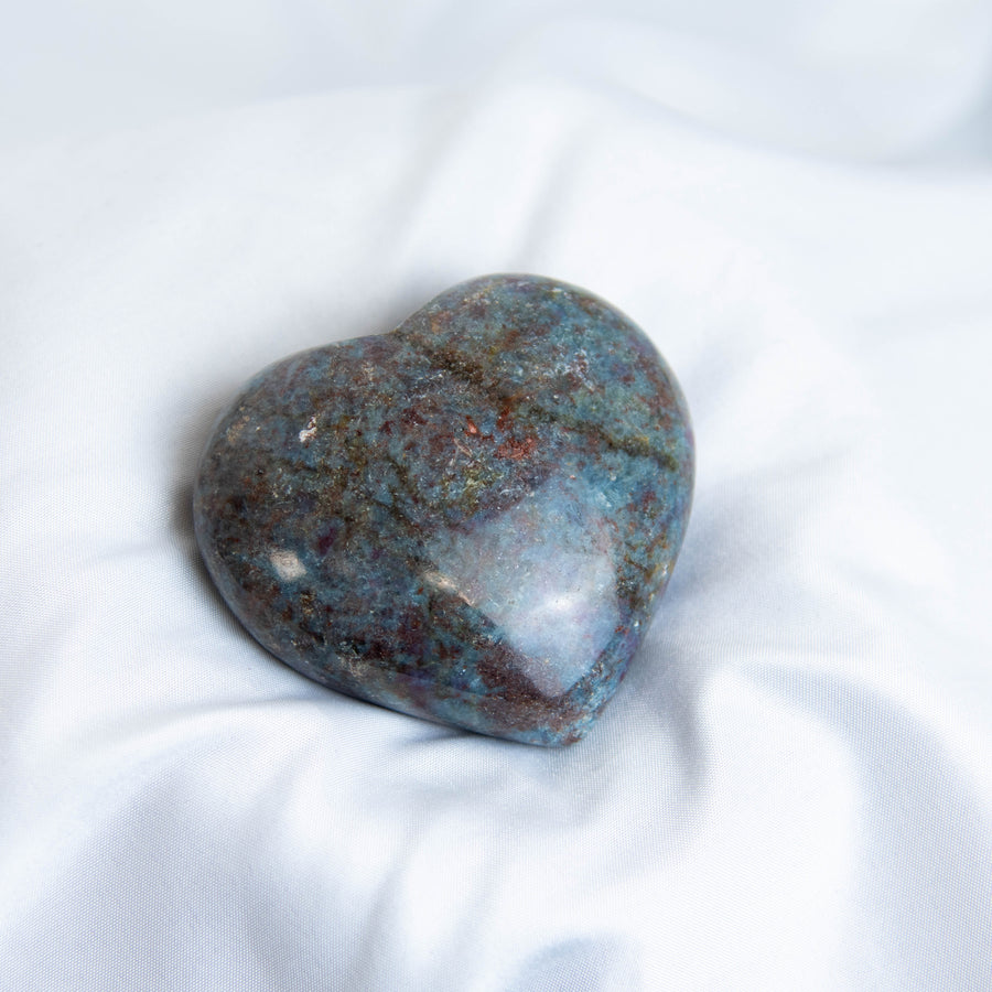 Ruby Kyanite Heart Carvings