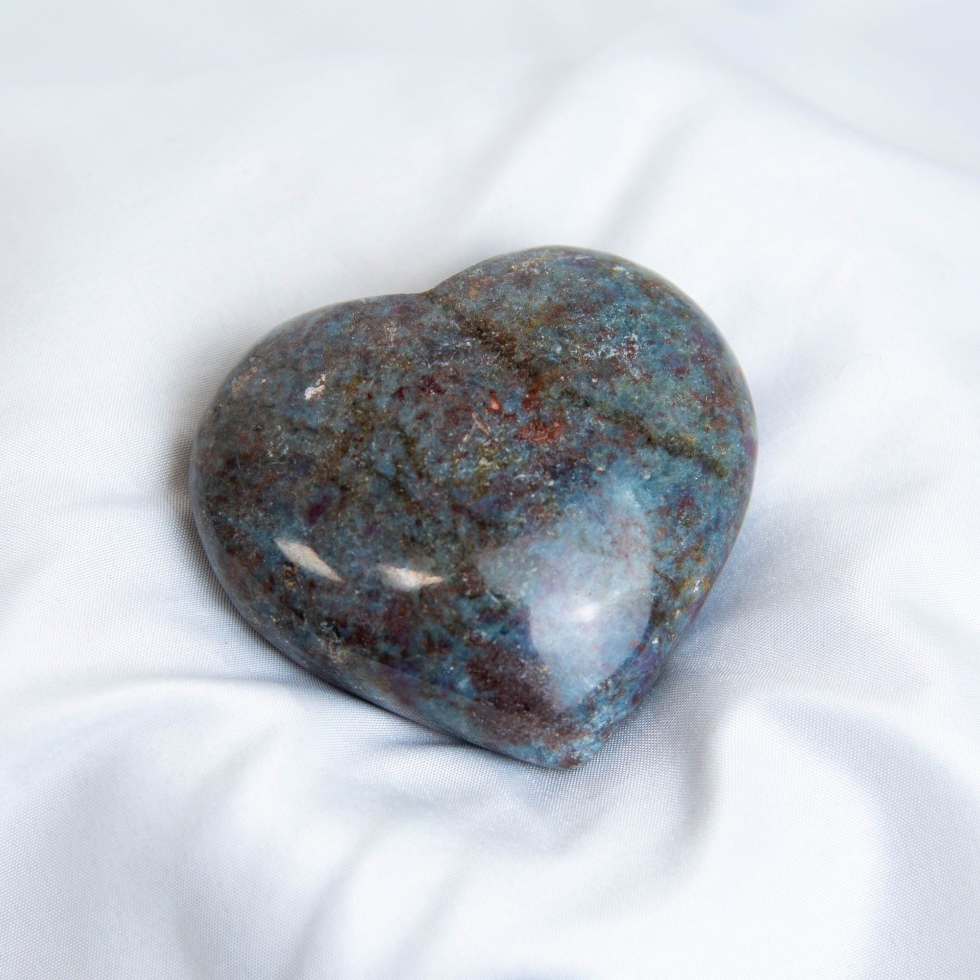 Ruby Kyanite Heart Carvings