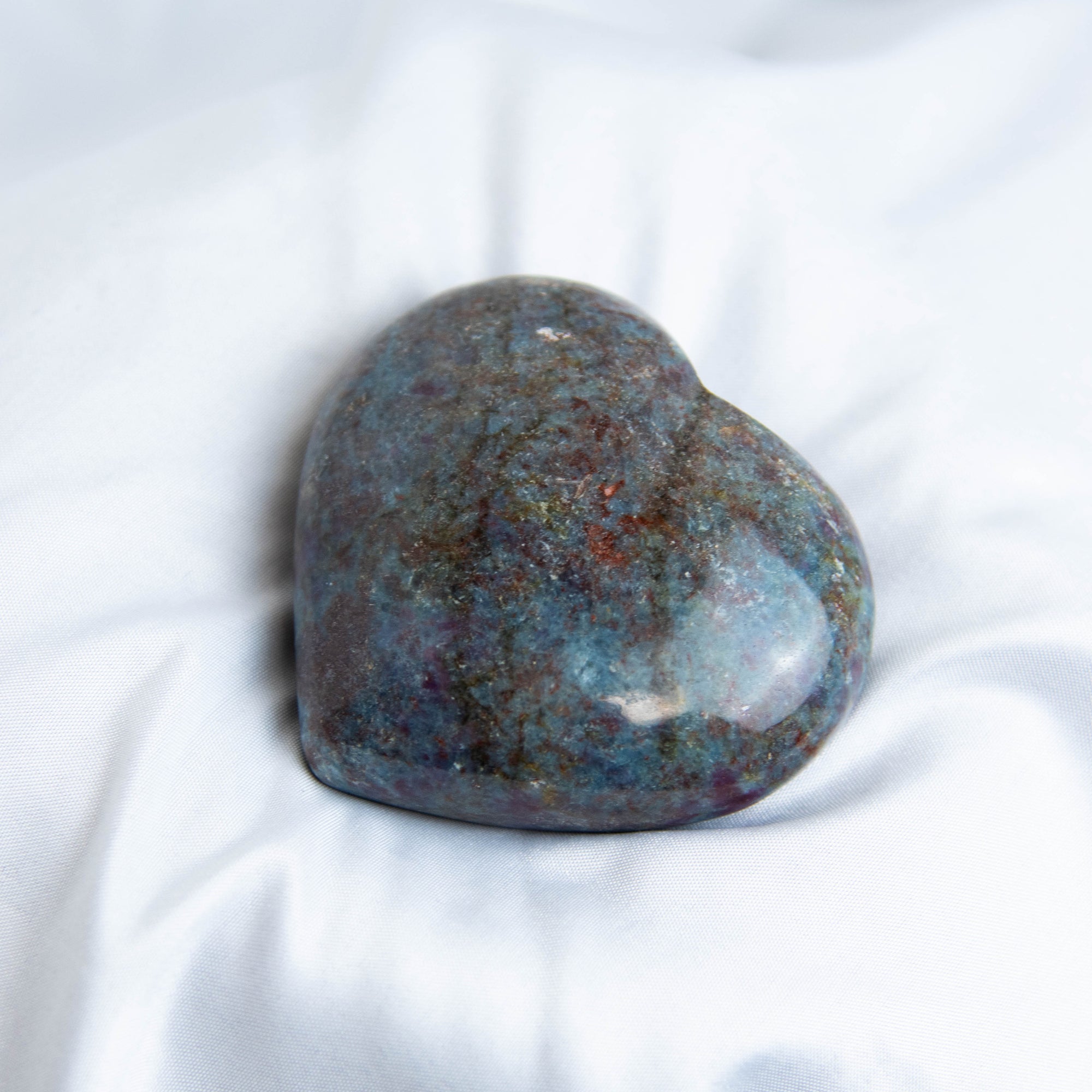 Ruby Kyanite Heart Carvings