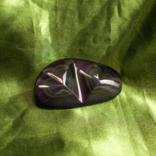 Rainbow Obsidian Heart