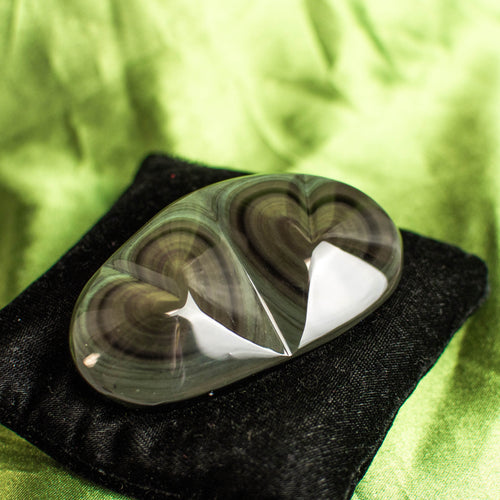 Rainbow Obsidian Heart