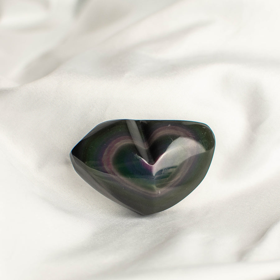 Rainbow Obsidian Heart