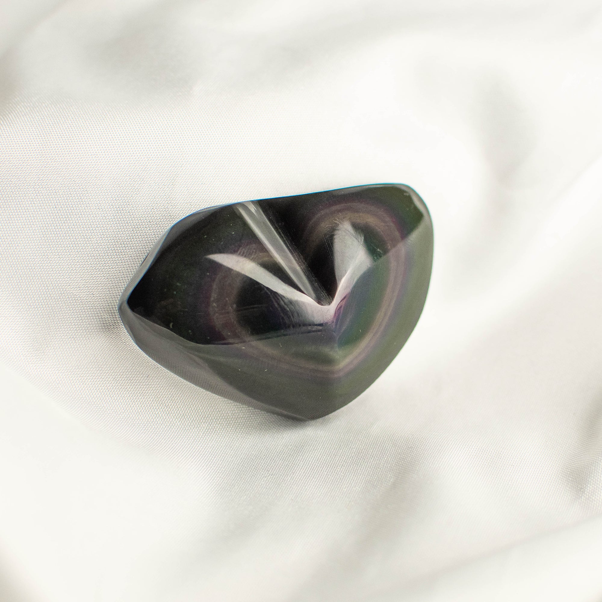 Rainbow Obsidian Heart