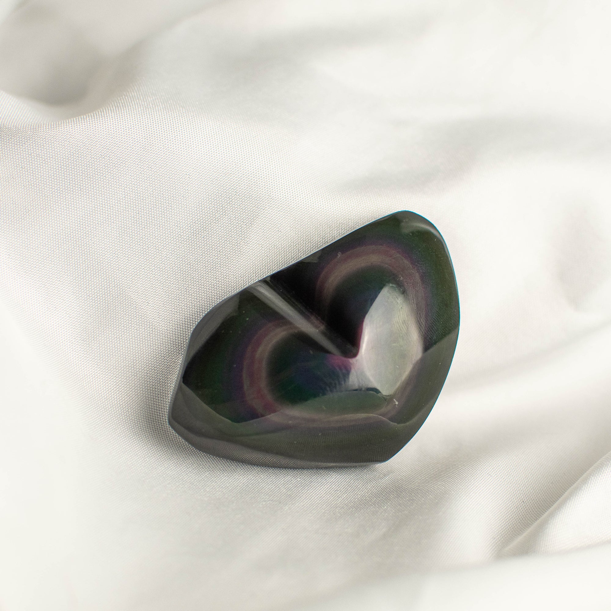 Rainbow Obsidian Heart