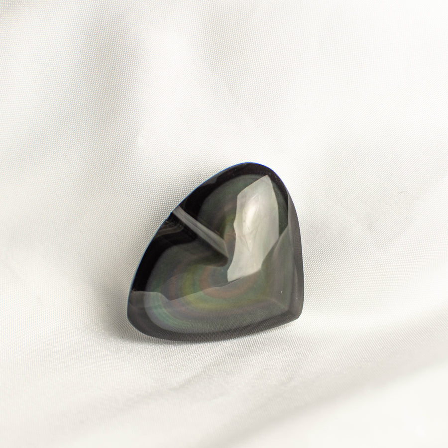 Rainbow Obsidian Heart