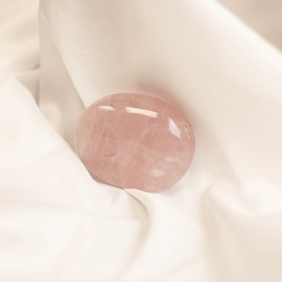 Rose Quartz Palm Stone