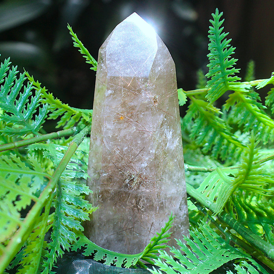 Rutilated Smokey Quartz Tower