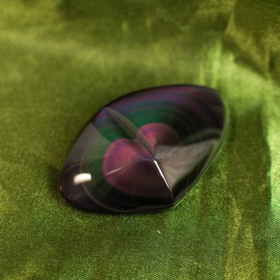 Rainbow Obsidian Heart