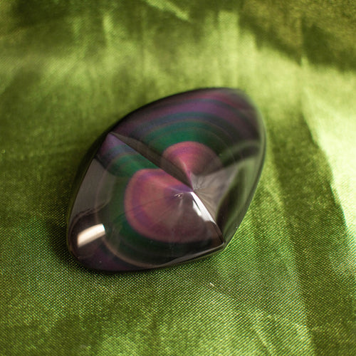 Rainbow Obsidian Heart